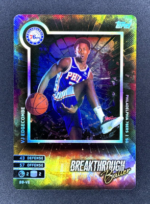 VJ EDGECOMBE 2025-26 Topps Match Attax ROOKIE Breakthrough Baller #BB-VE 76ers