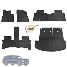 TPE Floor Mats Set for Hyundai Palisade 2026 7-Seater Gasoline, All-Weather W...
