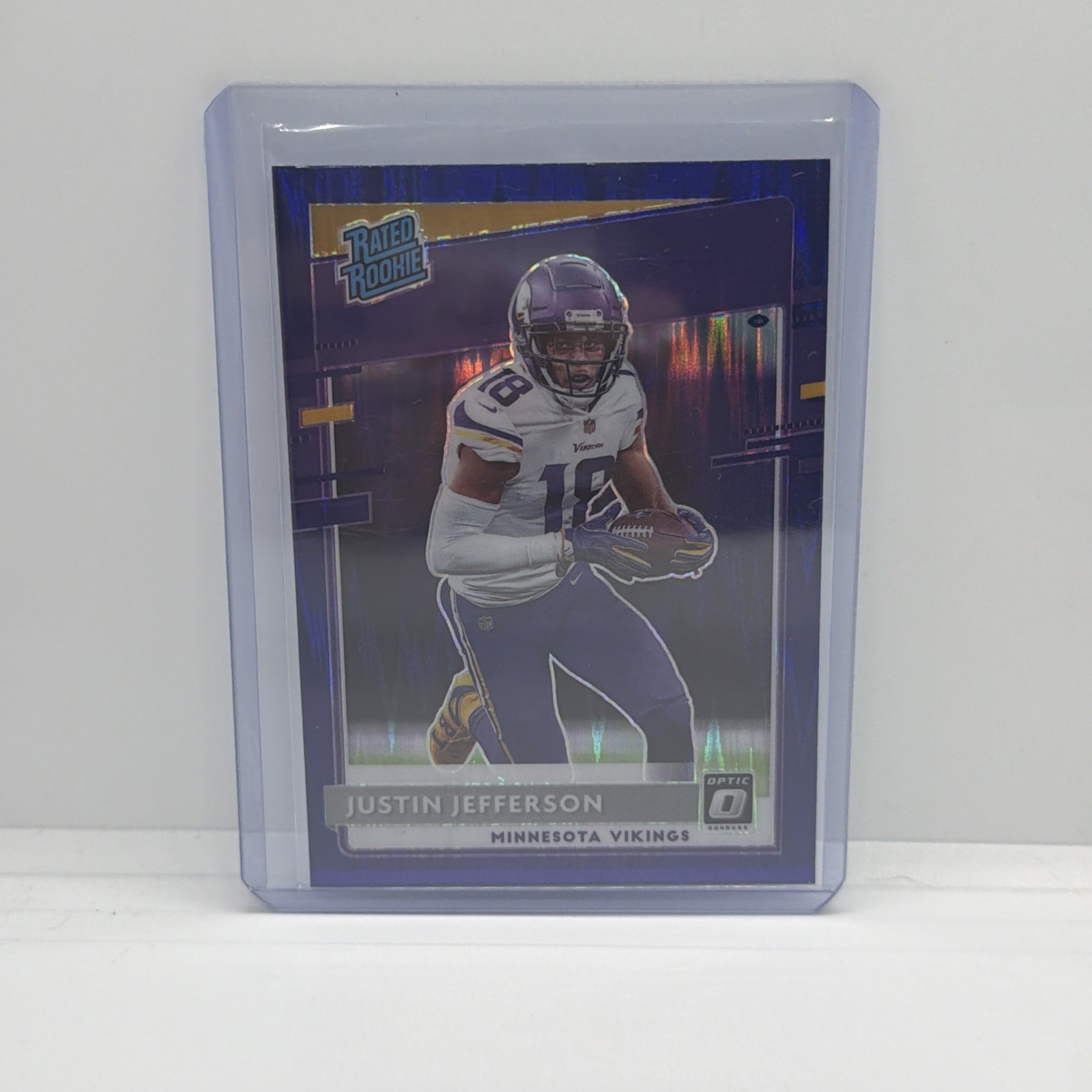 2020 Panini Donruss Optic Rated Rookies Justin Jefferson #163 Purple Shock (RC)