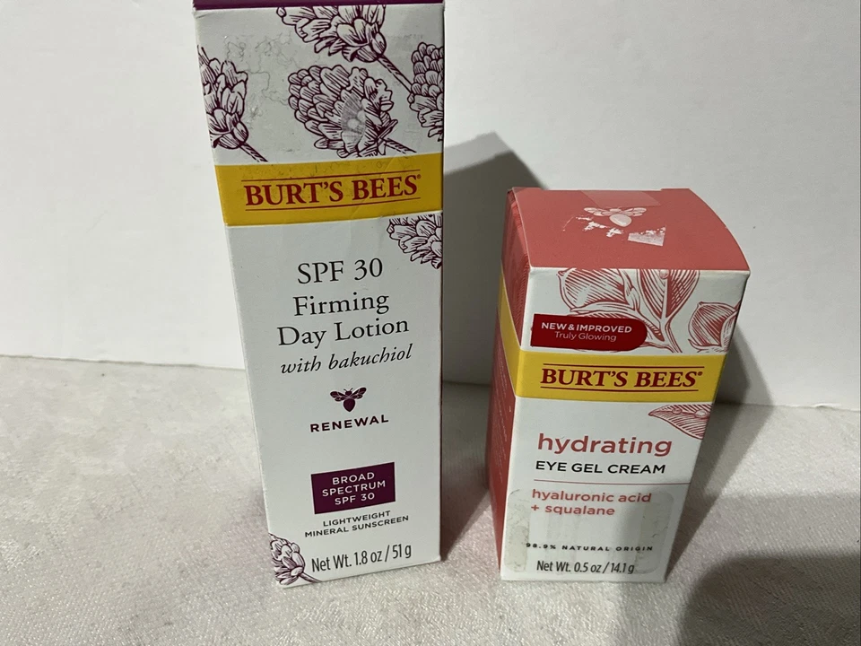 Burt's Bees Renewal Loción de Día Reafirmante con Bakuchiol FPS 30 1.8 y Crema Gel para Ojos Foto 2 de 4