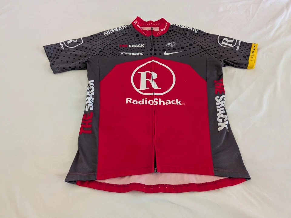 Camiseta deportiva de ciclismo Nike Trek Team Radioshack UCI Livestrong Pro Tour para hombre talla pequeña Foto 2 de 4