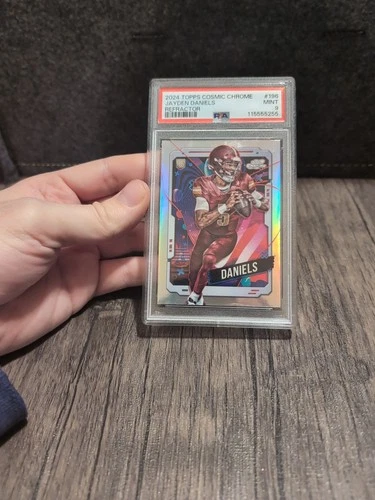 2024 Topps Cosmic Chrome Jayden Daniels Refractor #196 RC Commanders PSA 9