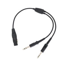 Headphone Adapter Aviation Headphone Cable for Airbus XLR to GA Dual Plug 5 Pin