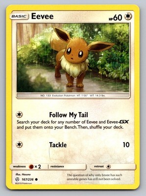 Eevee 167/236 Common Cosmic Eclipse Pokemon Lightly Played