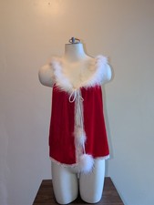 OSFA Vintage Frederick's Of Hollywood Christmas Valentine's Lingerie Vest