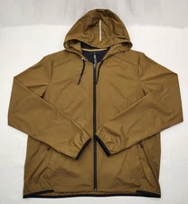 REI Co-op Active Pursuits Jacket Olive Green Men's Sz L Windbreaker Packable EUC