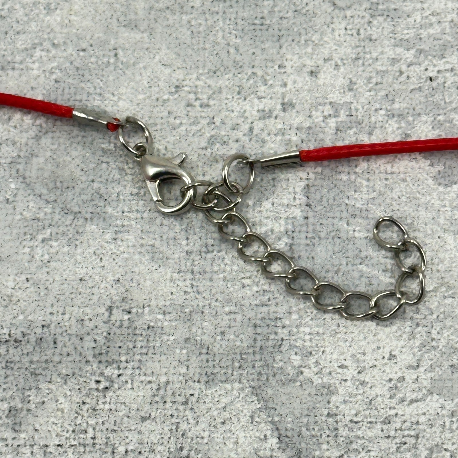 Necklace Large Yellow Red Rectangular Painted Mot… - image 5