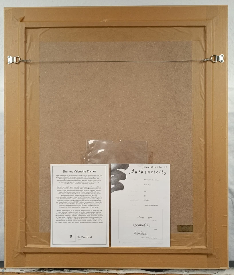 SHERREE VALENTINE-DAINES SIGNED GICLEE CANVAS “AT THE RACES” LIMITED EDITION - Image 4 of 4