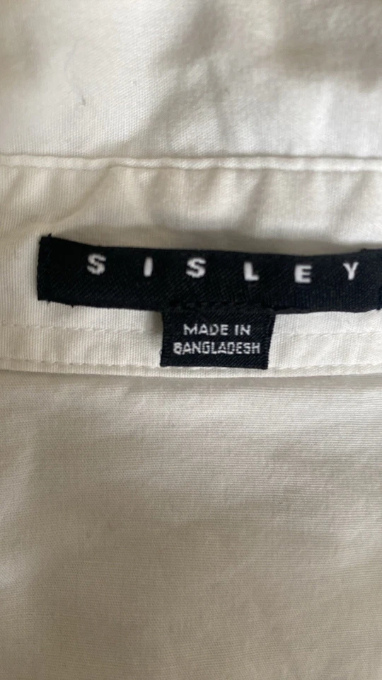 Sisley 女式纽扣白色 xs 码 — 第 2/4 张图片