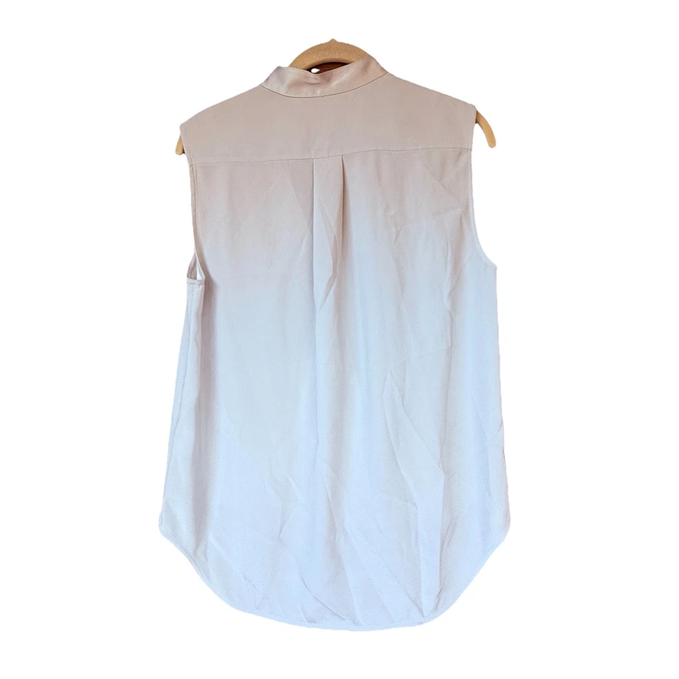 Rag & Bone Women's Meredith Mandarin Collar Surplice Blouse Top Size S Silver - Image 4 of 4