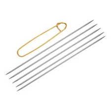 5Pcs 2.5mm Double Pointed Knitting Sweater Needle 7.87 Inches with Stitch Holder