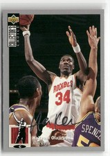 1994-95 Collector's Choice #34 Hakeem Olajuwon Silver Signature ☘️2A9