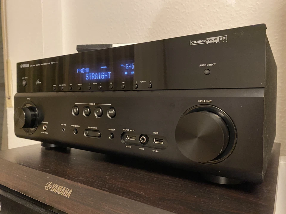 YAMAHA RX-V773 Netzwerk 7.2 Receiver DLNA AirPlay Bi-amp 3D 4K PHONO YPAO ARC - Bild 3 von 4