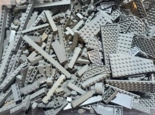 Vintage LEGO Classic Space & Castle Old Light Gray 100 Pcs Assortment