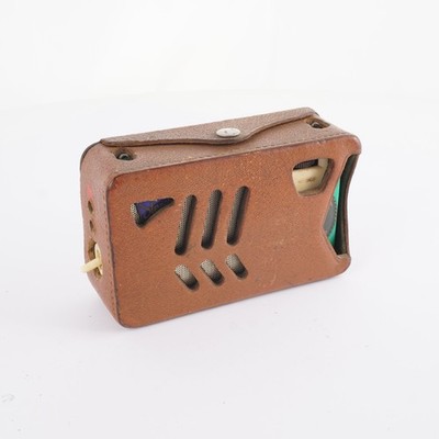Sternchen transistor radio in leather case for spare parts German Democratic Republic pocket radio