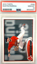 2012 TOPPS #540 DUSTIN PEDROIA RED SOX PSA 10