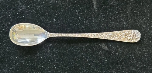 Antique  Stieff  Rose pattern Sterling Silver Parfait Spoon  5 3/4"