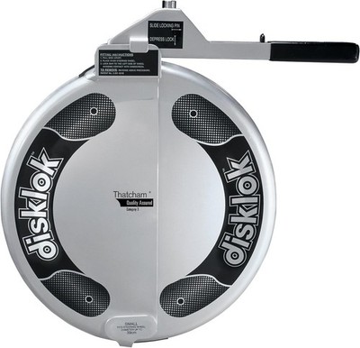 Steering Wheel Lock Security Device Full Cover Silver 13.7in-15.3in Disklok