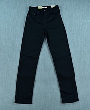 Levi's 724 Jeans Women's 29x32 Black High Rise Slim Straight Stretch Denim NWT