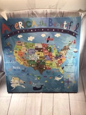 Oopsy Daisy Too Fine Art Canvas Print America The Beautiful 21x21