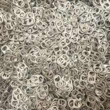1000 ALUMINUM CAN TABS SILVER COLOR POP TABS ARTS CRAFTS CHARITY