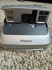 Vintage Polaroid One 600 Film 100mm Focus Range Camera Silver Tested  Working