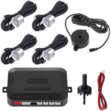 Auto Rückfahrsensoren Parkhilfe Einparksystem Rückfahrwarner Buzzer Silber