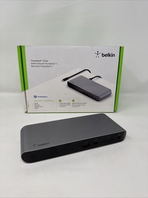 Belkin Thunderbolt 3  USB-C Docking Station Mac OS Windows Support 4K 40Gbps xfr