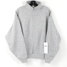 Alo Accolade 1/4 Zip Cotton Blend Sweater In Athletic Heather Gray Womens Size S