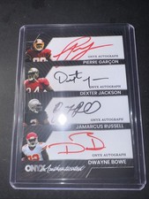 Onyx Autographed Football Trading Card Z107 Garcon Jackson Russell Bowe 🔥