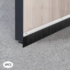 6 PCS Durable Door Brush Sweeps Seal Garage Roll Up Door Brush Net Width Home