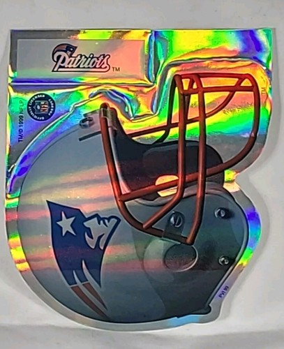 1999 NFL New England Patriots Sticker Decal Reflective 3.5" x 3" Vintage - Picture 7 of 11