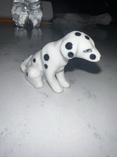 Vintage Porcelain Dalmation Dog Sitting Miniature Figurine
