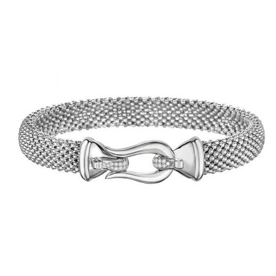 Pulseira de diamante ferradura Phillip Gavriel designer 0,925 prata design pipoca - Imagem 2 de 4