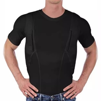 Explosive Man's T-shirt Concealed Hidden Holster Tactical Invisible Carry Tops