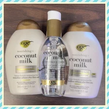 OGX Coconut Milk Shampoo & Condiioner  Set Hydrating 13 oz & Coconut Milk Serum