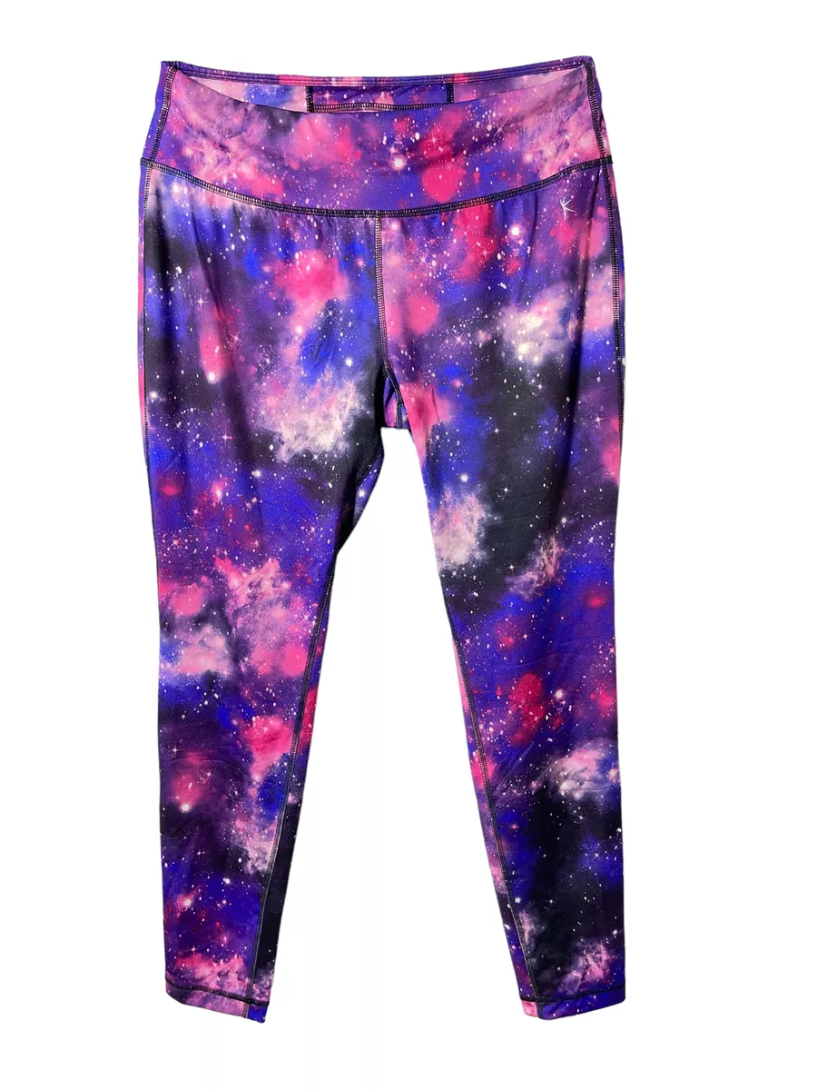 Danskin Now Womens stretch FITTED Galaxy leggings, size Medium (M)