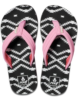 REEF Girls Mädchen Kinder-Sandalen Zehensandalen Strand »AHI« Loretto Schwarz