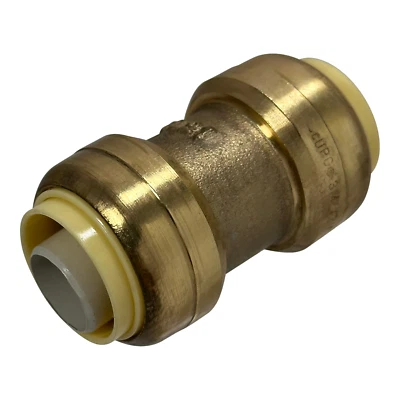 25 Pack XFITTING 3/4" X 3/4" Push Fit Coupling Fittings, Lead Free Brass
