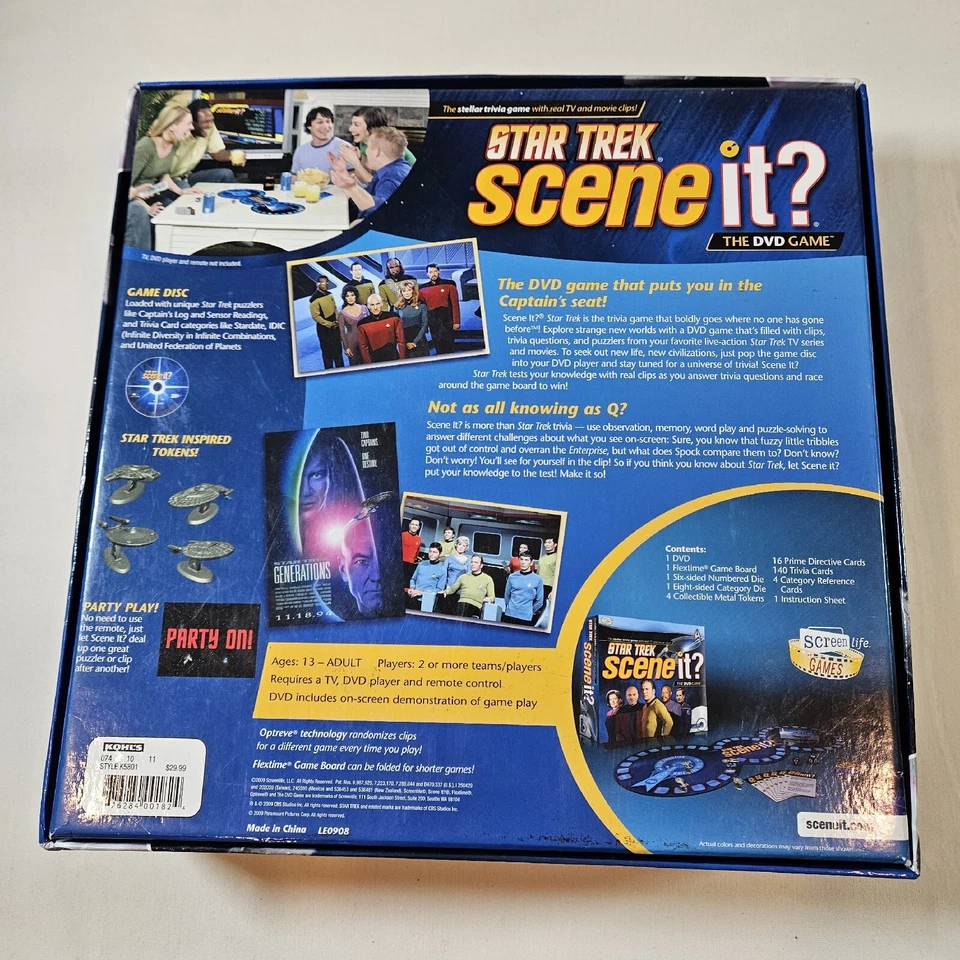 Star Trek Scene It? DVD Board Game Screenlife Mattel 2009 Complete Read Descript - Image 2 of 4