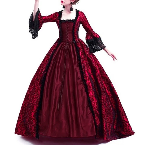 NEW Women Renaissance Ball Gowns Dresses Costum Vintage Medieval Victorian Dress - Picture 8 of 27