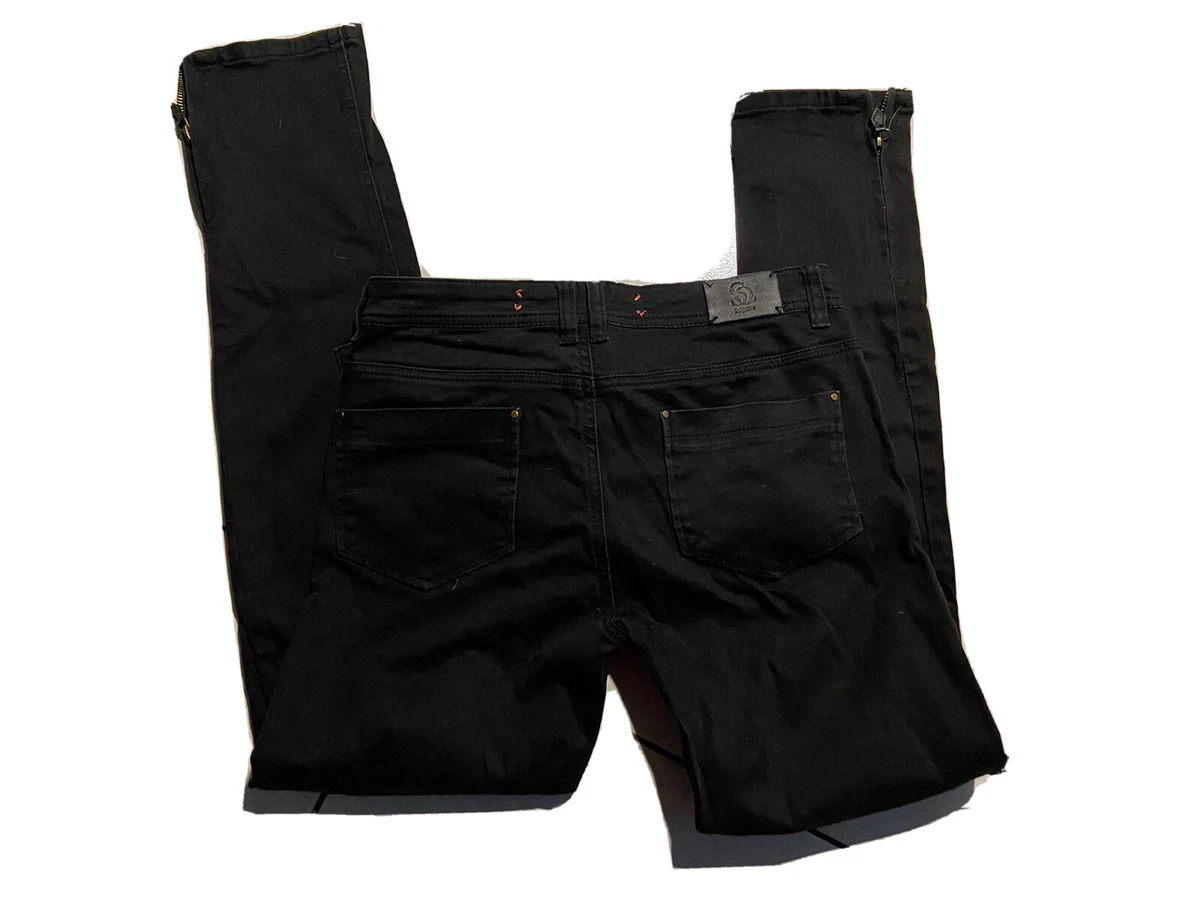 JEAN NOIR FEMME TAILLE 40 SINEQUANONE DE VILLE COUPE DROITE ZIPPEE