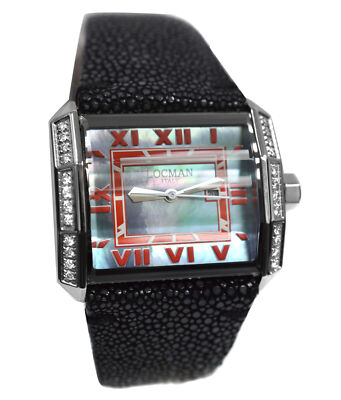 Locman Glamour Otto Ref 232 MOP Diamonds Date Steel 37MM Ladies' Quartz Watch