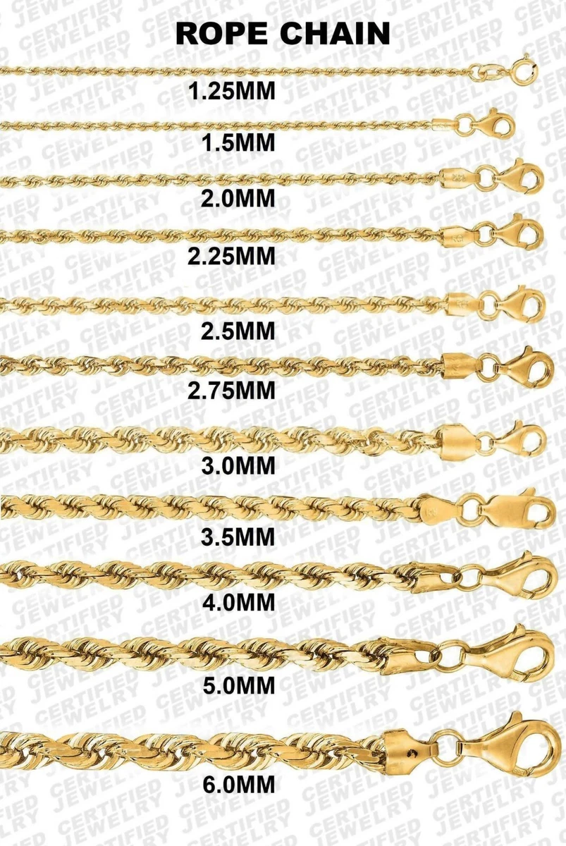 16 inch solid online gold rope chain