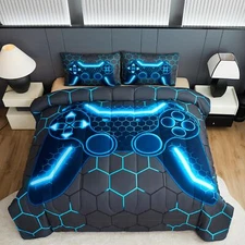 akkialla Gaming Twin Size Bedding Set for Kids Boys Girls and Teens,Game Cont...