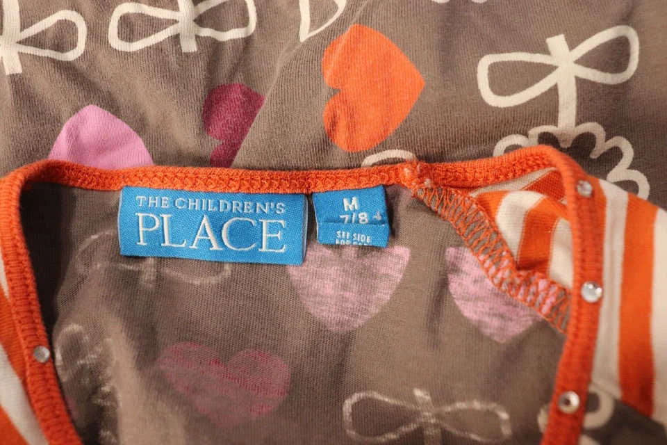 Camisa The Children's Place Niña Gris Multicolor Manga Larga "Love" Talla Mediana Foto 3 de 3