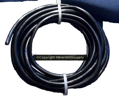 10 feet 4mm Black leather thong bead stringing necklace cord lace thong m142