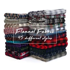 Tartan Buffalo Plaid Cotton Flannel Fabric - 60" Wide - Sold by the Yard