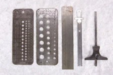 Lot Of 5 General Hardware Machinist Gauges #14 Fractional Size Drill Gage & More