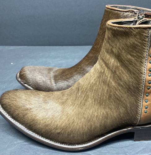 Marco Deli Men’s Boots EU 42 USA 9 Brown Zip Ankle Boots - Picture 12 of 23
